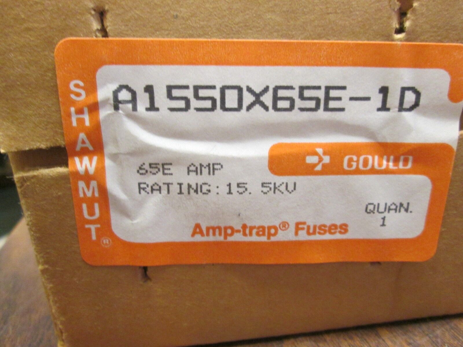 Gould Shawmut Amp-Trap Fuse A1550X65E-1D 15.5KV 65E New Surplus