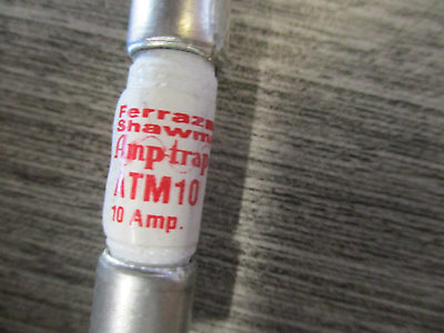 Ferraz Shawmut Amp-Trap Fuse ATM10 10A 600V *Lot of 6* Used