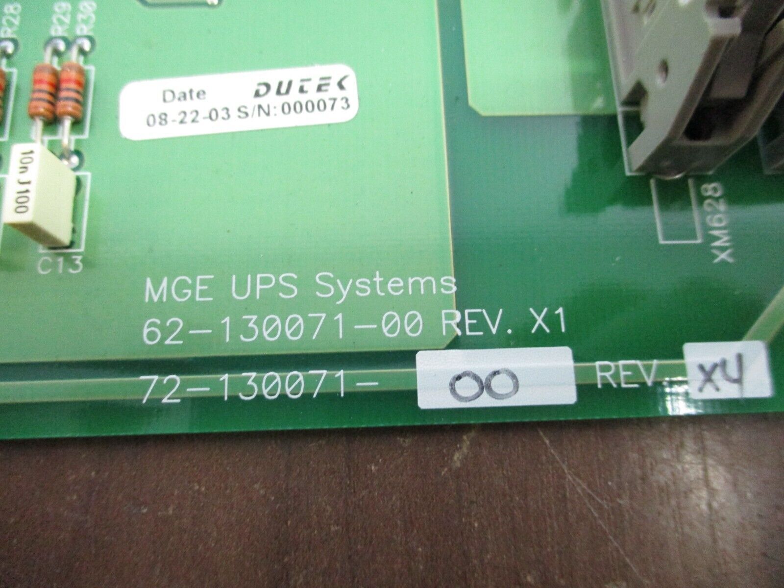 MGE PCB 72-130071-00 Rev. X4 Used