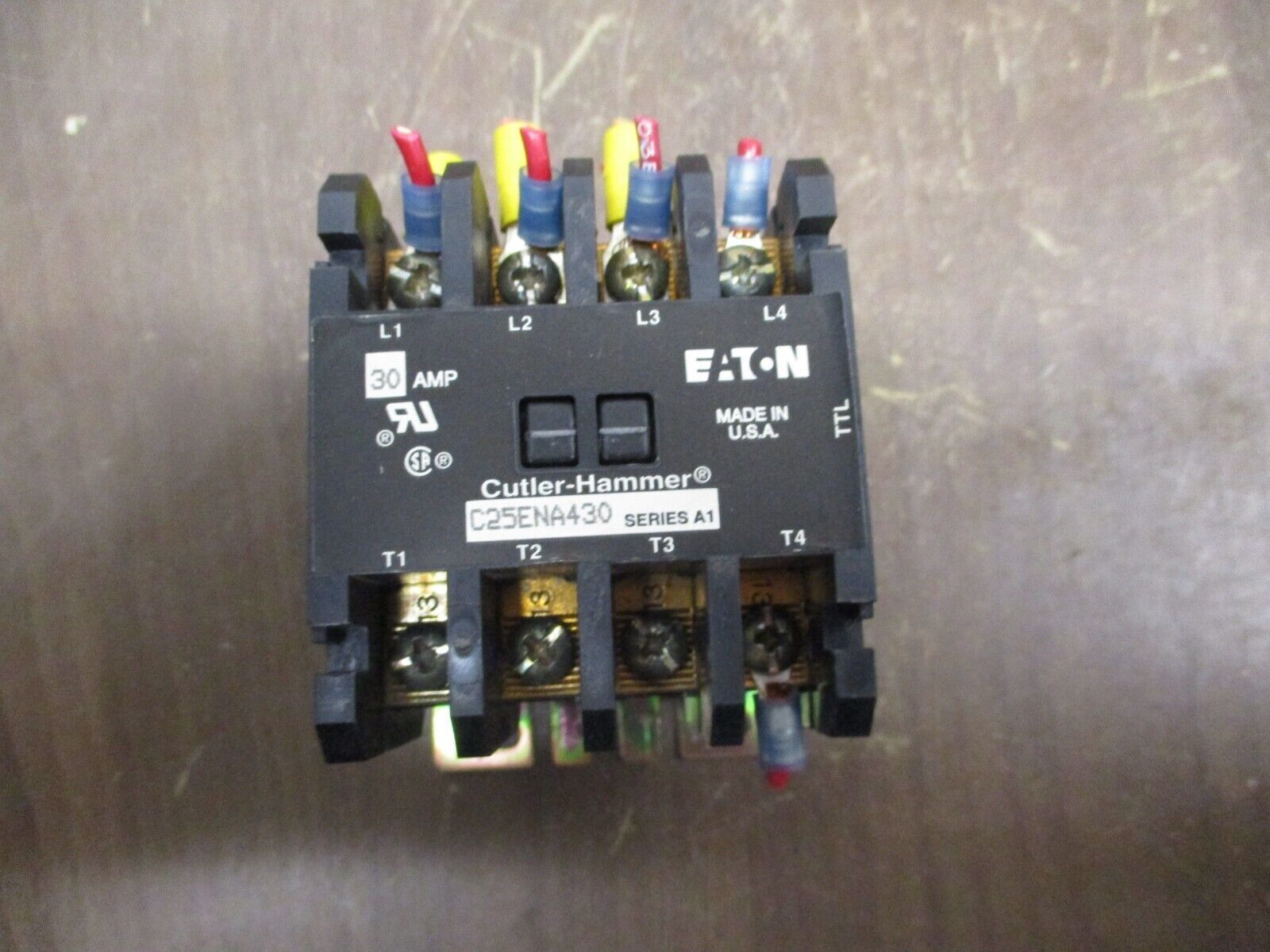 Eaton Contactor C25ENA430 Ser. A1 104-120V Coil 30A Used