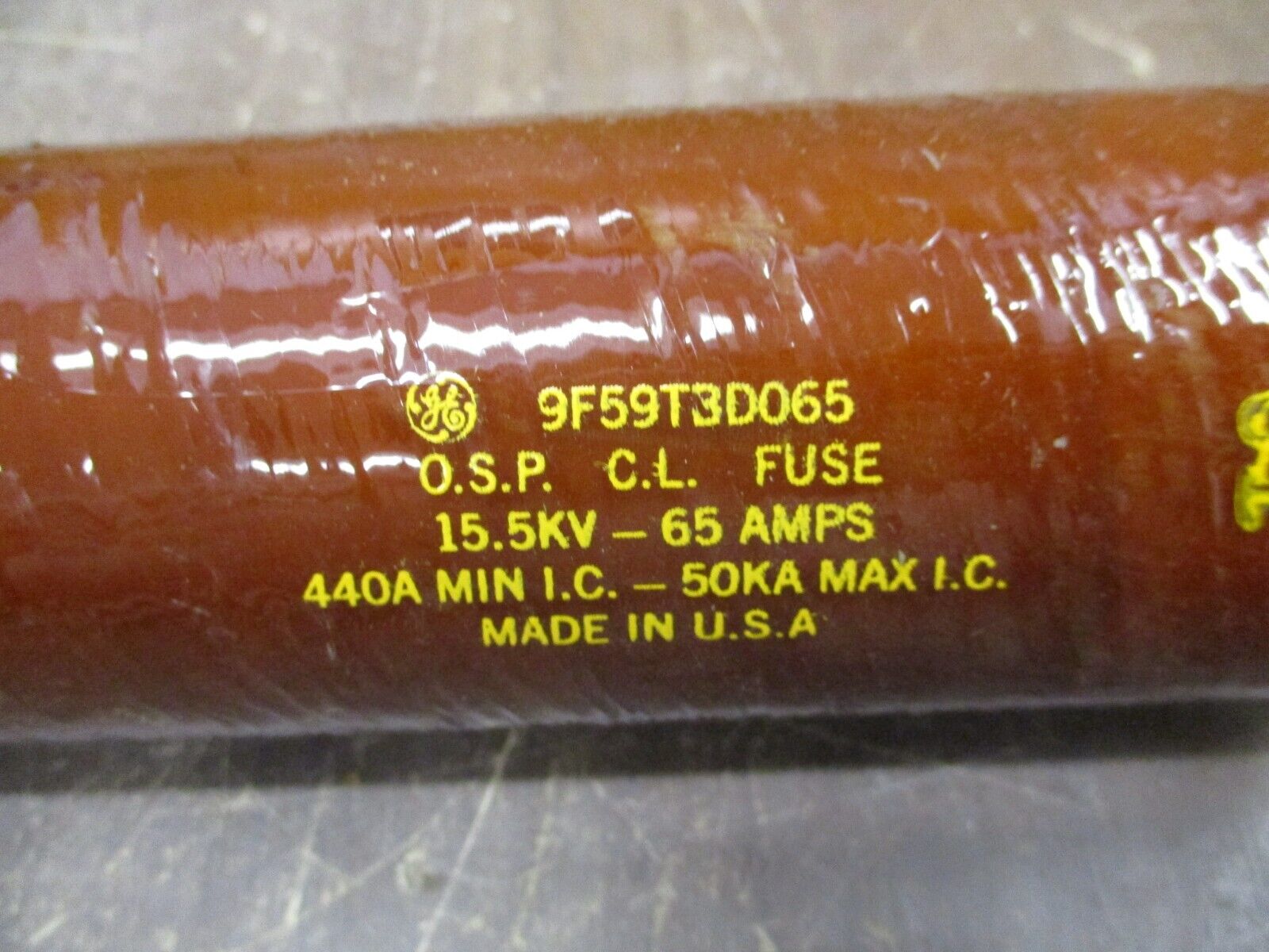 GE Type OSP Fuse 9F59TBD065 15.5kV 65A New Surplus