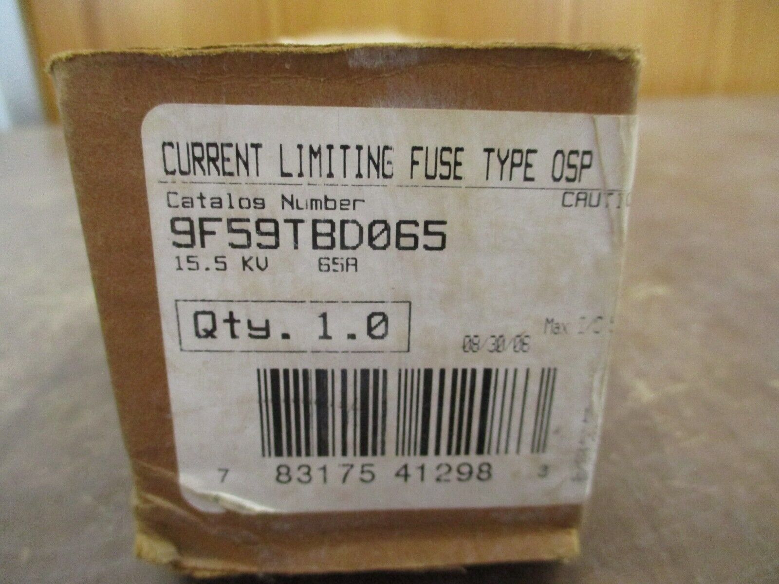 GE Type OSP Fuse 9F59TBD065 15.5kV 65A New Surplus