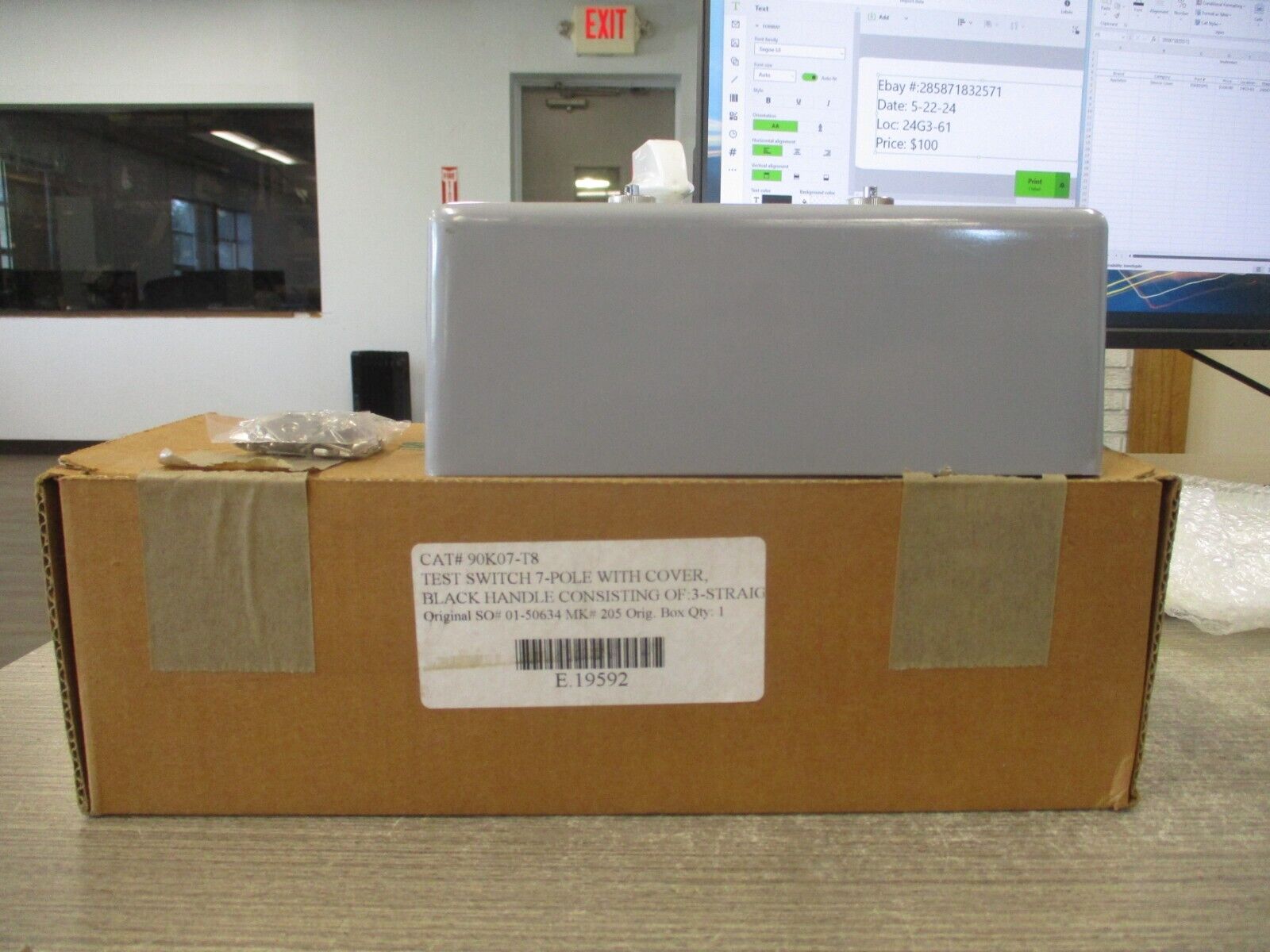 Multi-Amp Corp. Test Switch 90K07-T8 7-Pole New Surplus
