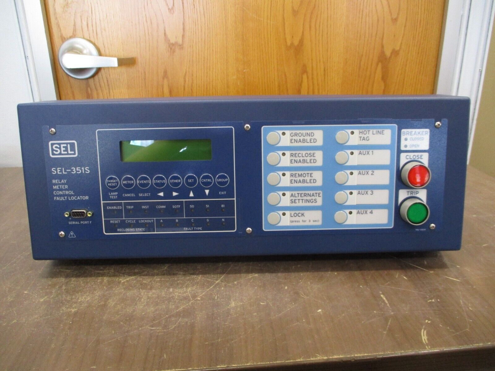 SEL SEL-351S Relay Meter Control Fault Locator 0351S6Y563554X1 Used