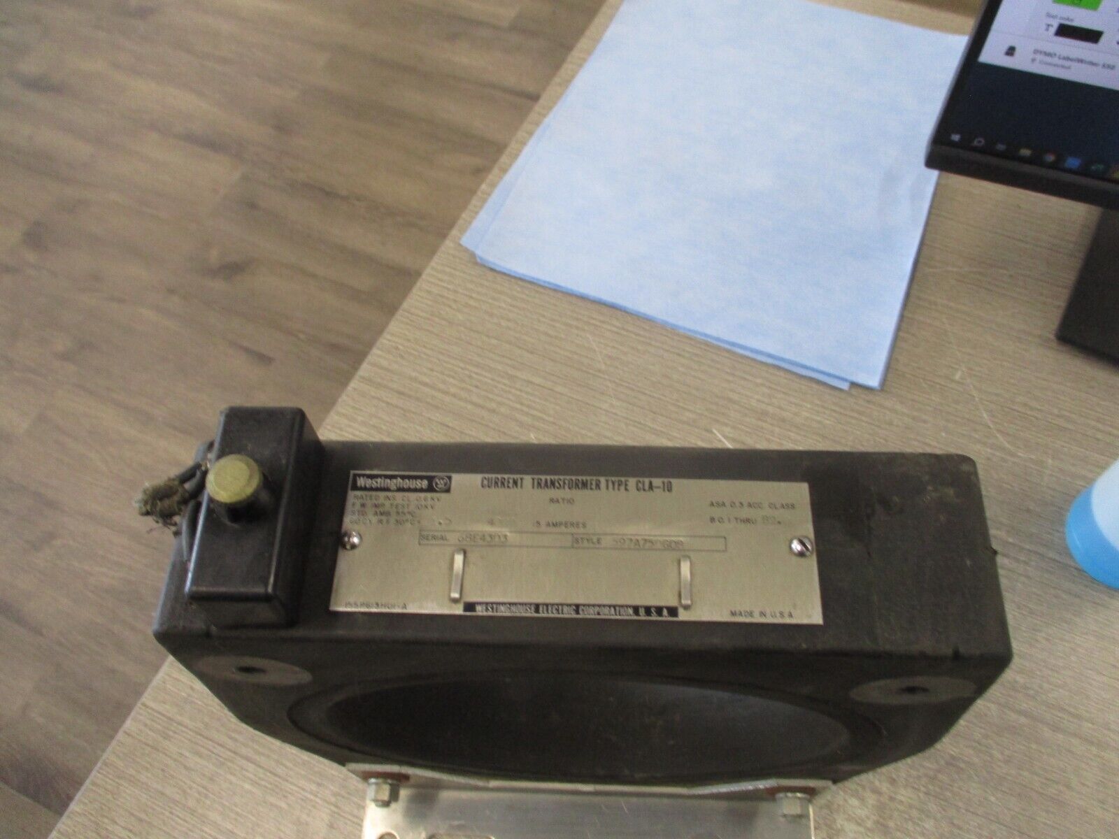 Westinghouse Type CLA-10 Current Transformer 597A750G08 Ratio 4000:5A 600V