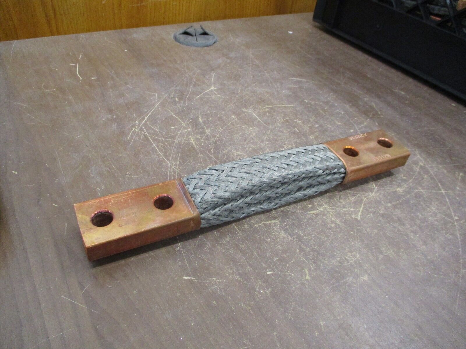 Burndy Flexible Copper Braid B3G12N 2-Hole Used