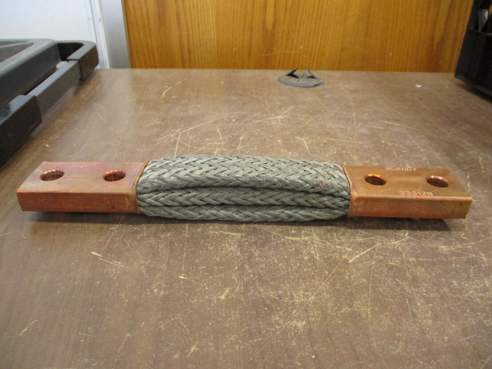 Burndy Flexible Copper Braid B3G12N 2-Hole Used