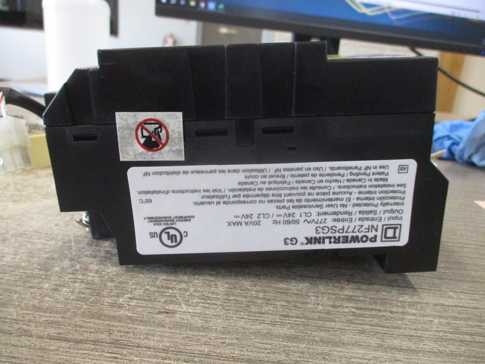 Square D Powerlink G3 Power Supply NF277PSG3 277V 50/60Hz *Wire Cut Short* Used
