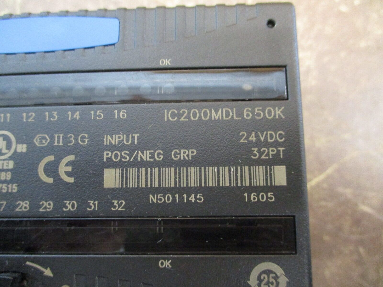 GE Fanuc Input Module IC200MDL650K 24VDC 32PT Used