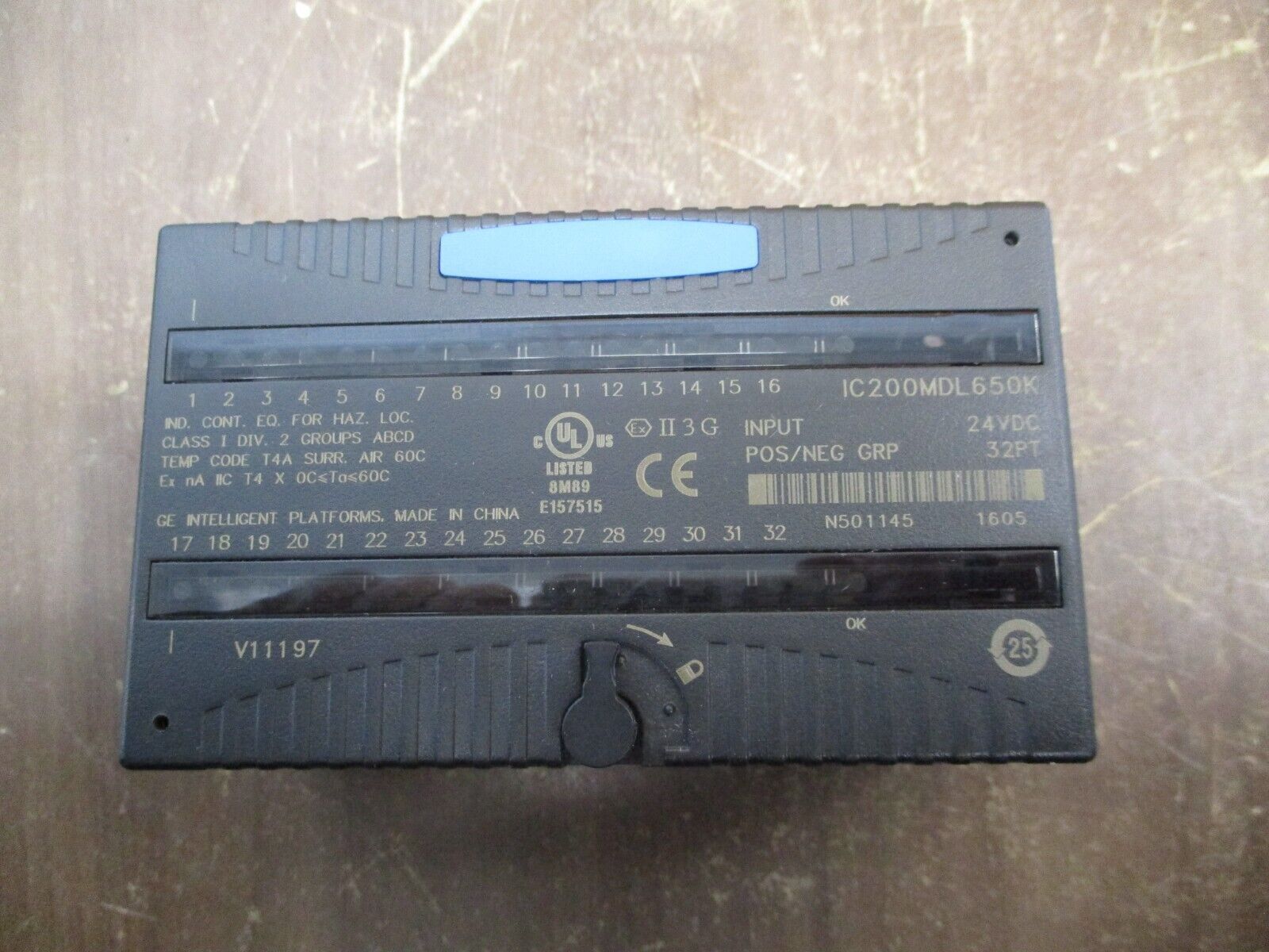 GE Fanuc Input Module IC200MDL650K 24VDC 32PT Used