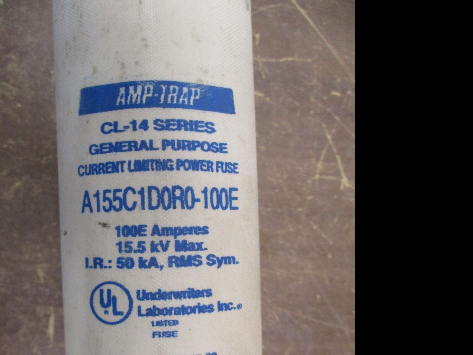 Gould Shawmut Amp-Trap CL-14 Fuse A155C1D0R0-100E 100E 15.5kV Used