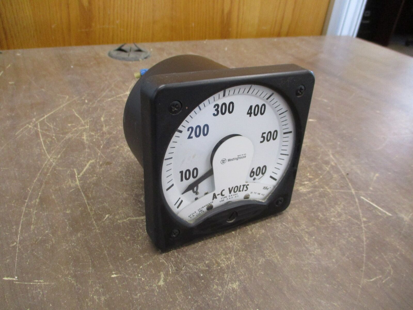 Westinghouse Type KA-24 AC Volt Meter 291B462A29 Range: 0-600V 25-100Hz Used