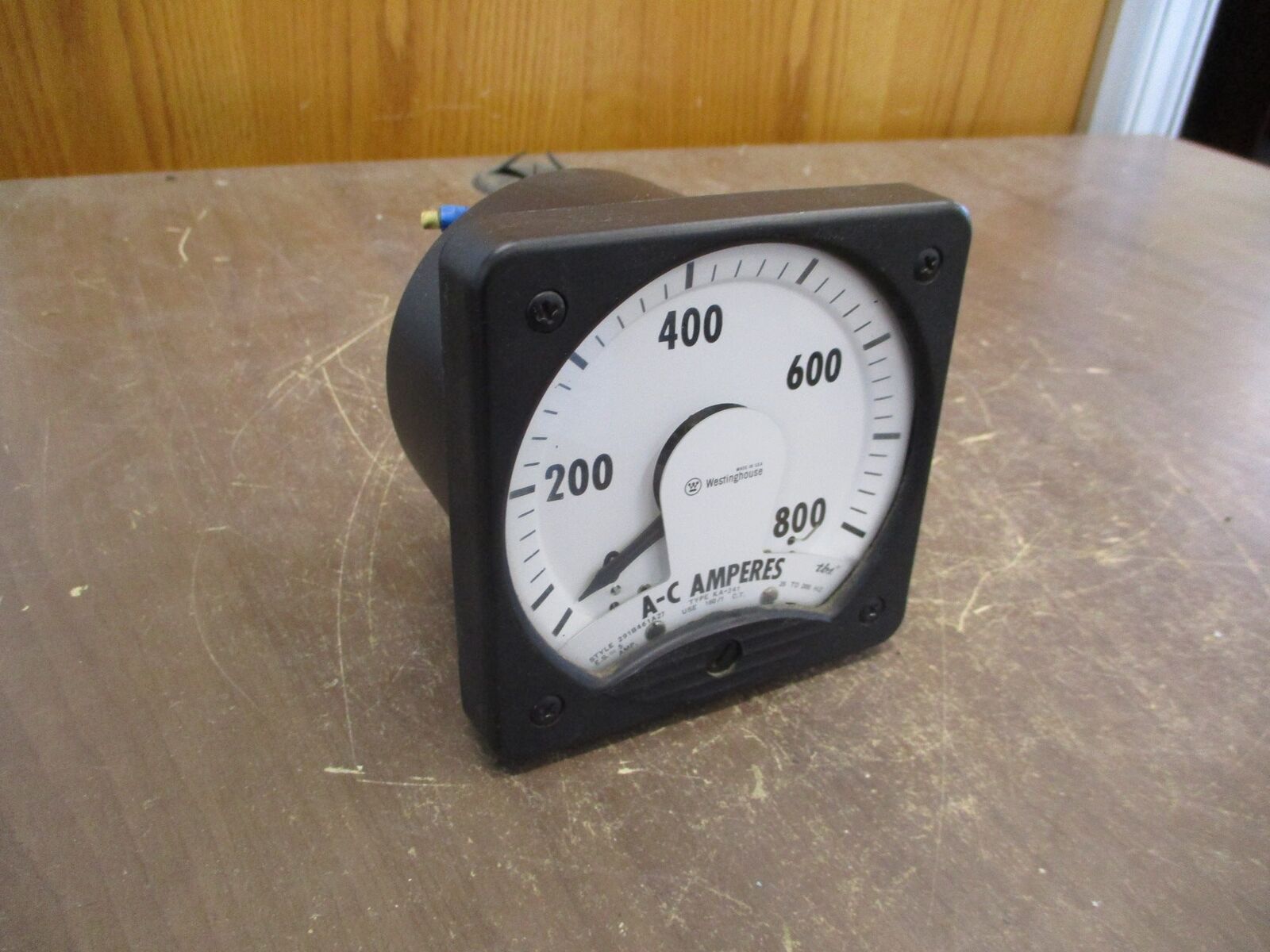 Westinghouse Type KA-241 AC Ammeter 291B461A27 Range: 0-800A 25-200Hz Used