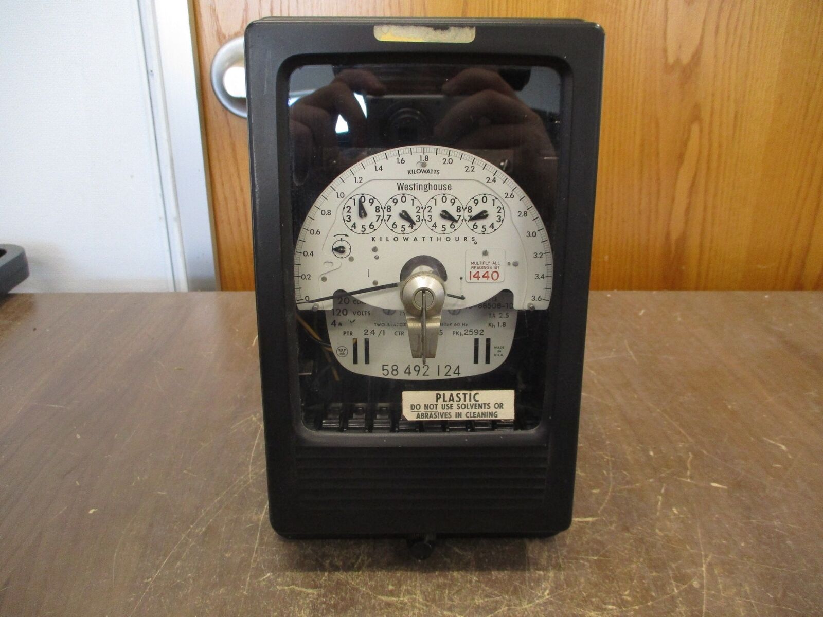 Westinghouse Type D4B-8FM Kilowatthour Meter BS-88508-10 120V 60Hz Used