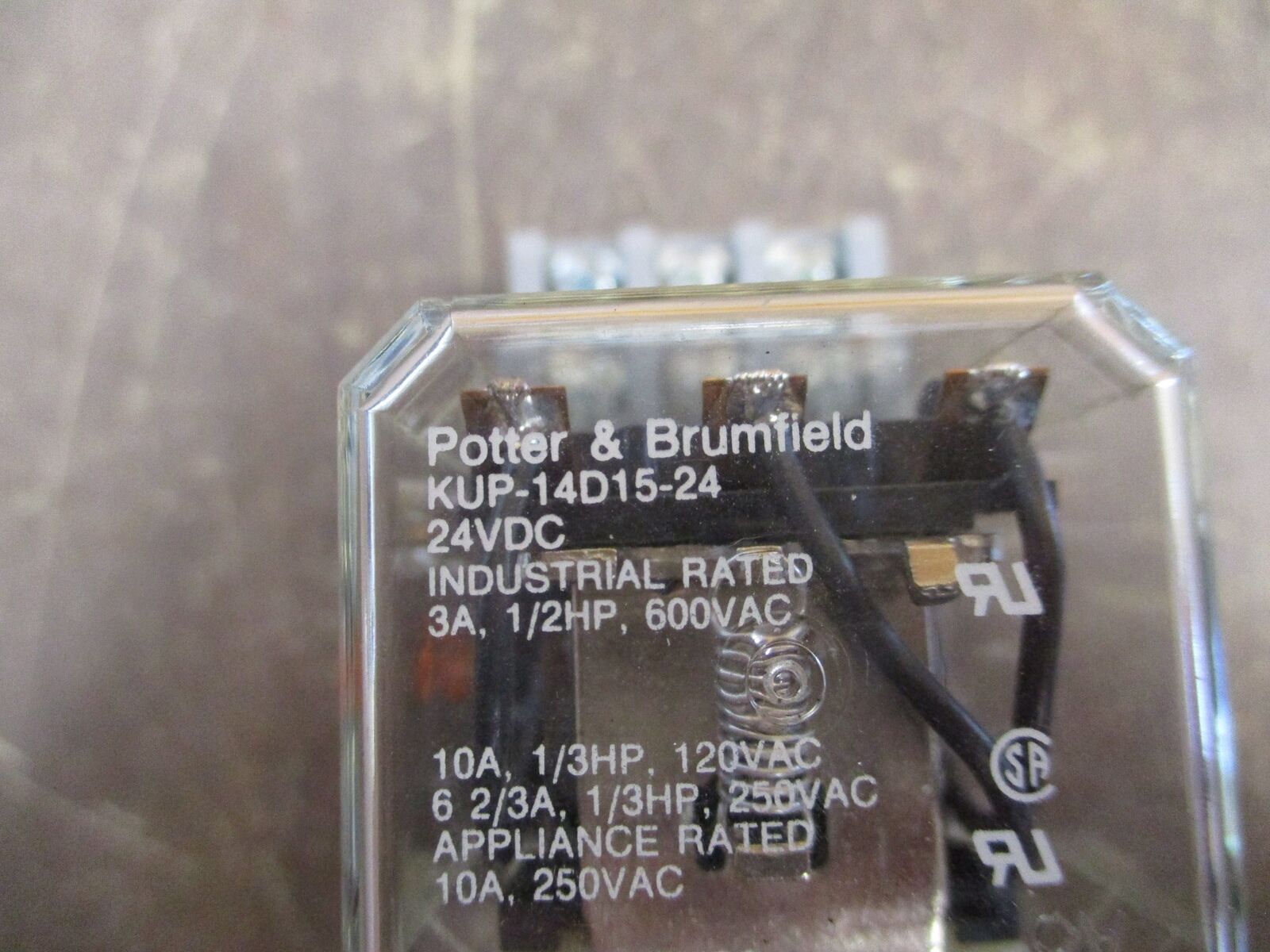 Potter & Brumfield Relay KUP-14D15-24 24VDC Coil w/ Base *Lot of 2* Used
