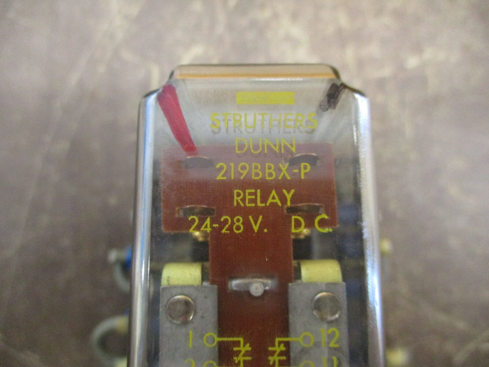 Struthers Dunn Relay 219BBX-P 24-28VDC Coil w/ Base Used
