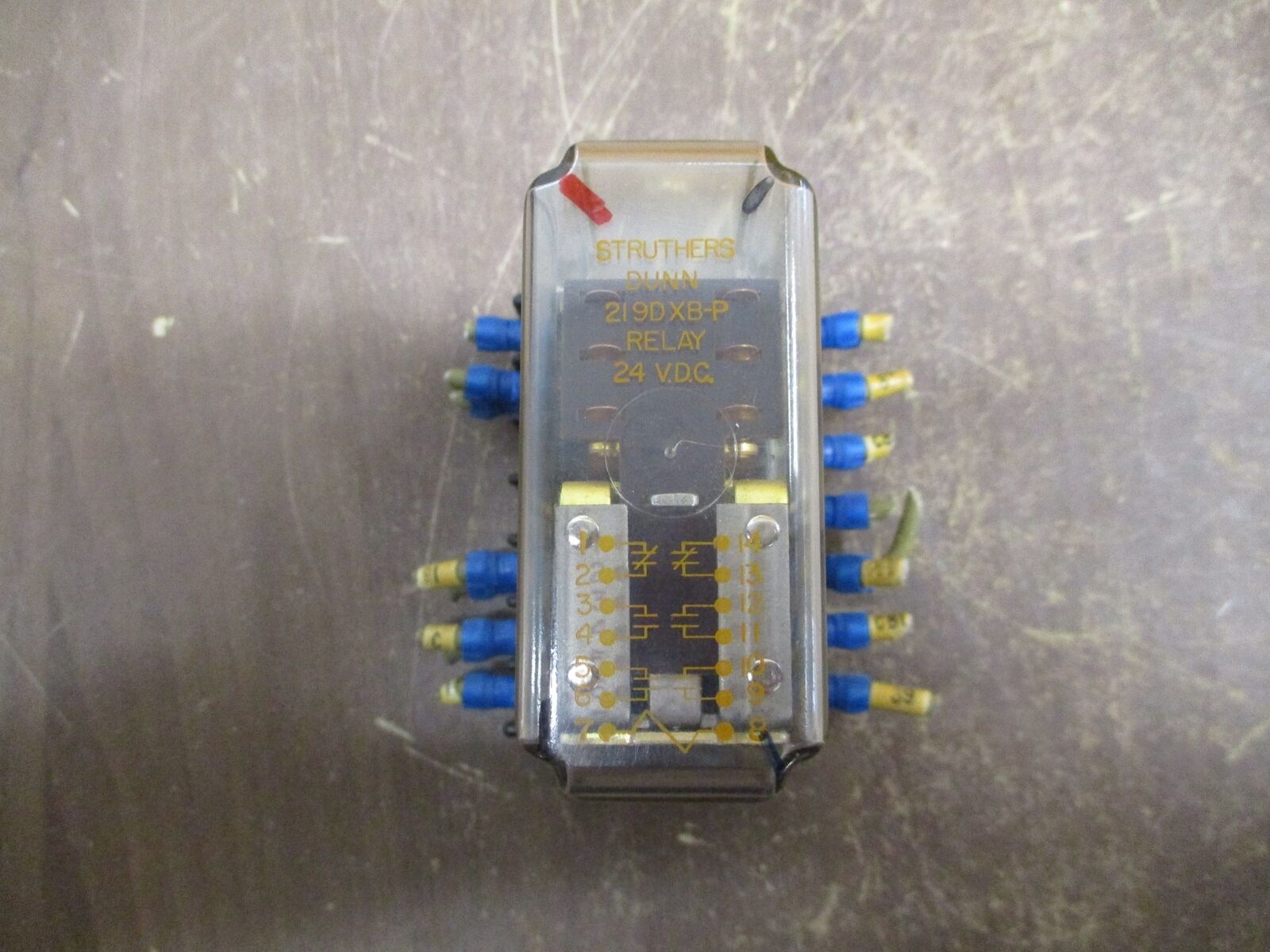 Struthers Dunn Relay 219DXB-P 24VDC Coil w/ Base Used