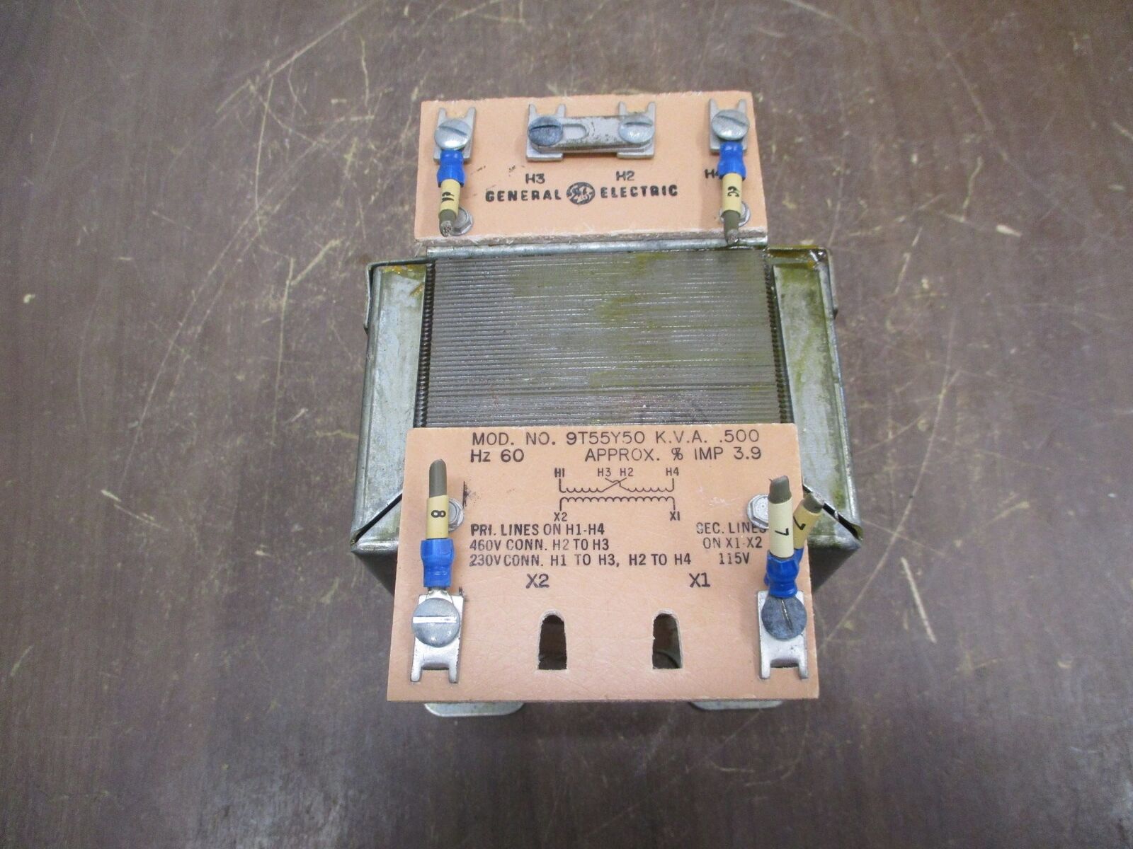 GE Transformer 9T55Y50 0.500kVA Pri: 230/460V Sec: 115V 60Hz Used