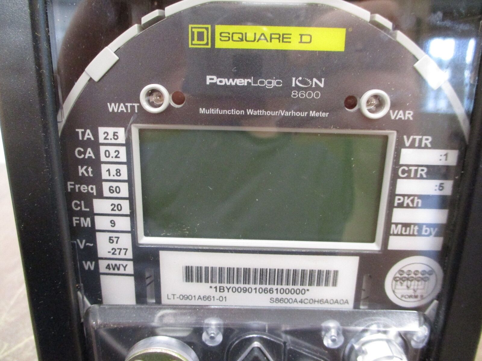 Square D PowerLogic ION 8600 Power Meter S8600A4C0H6A0A0A Used