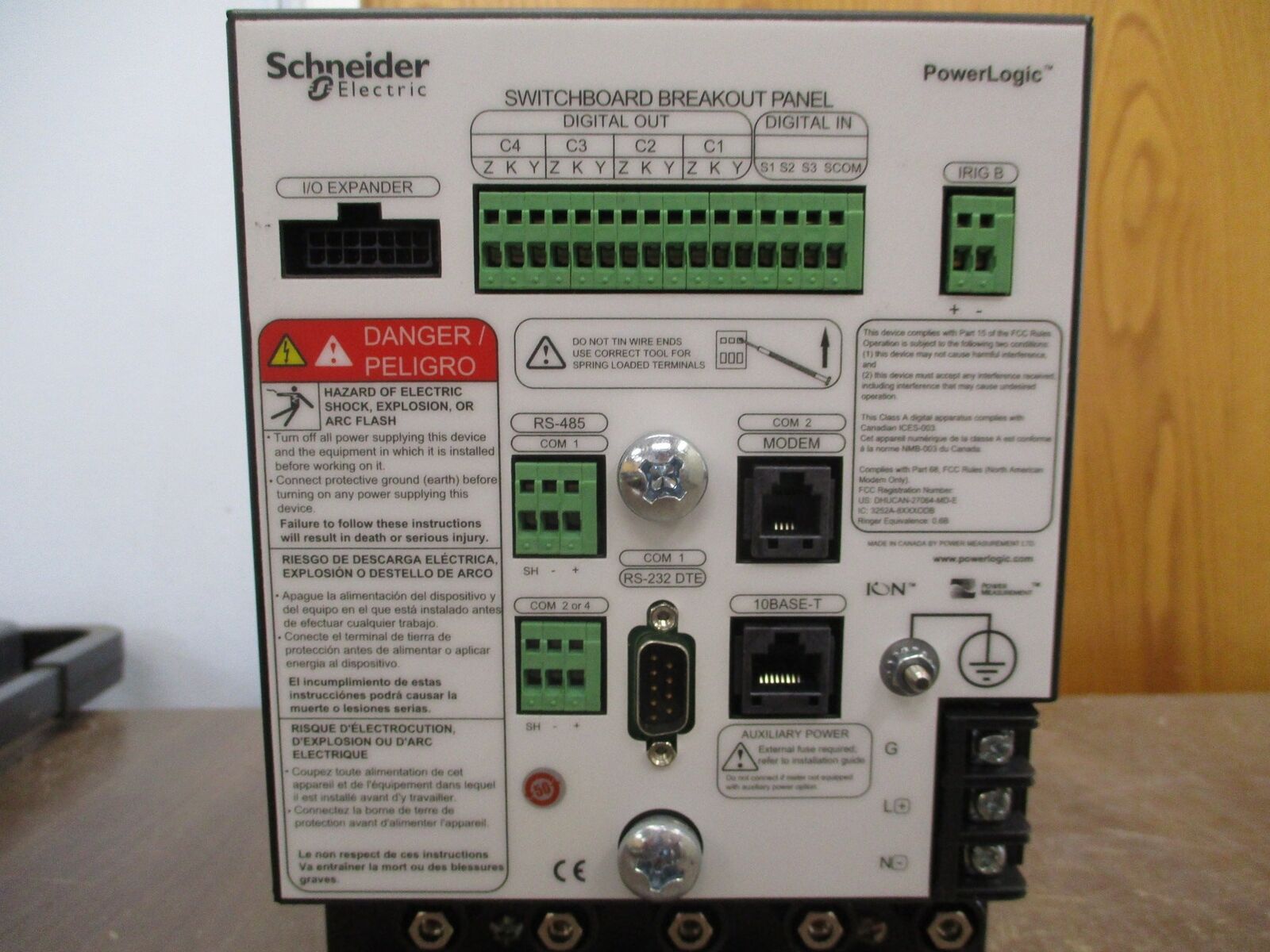Square D PowerLogic ION 8600 Power Meter S8600A4C0H6A0A0A Used