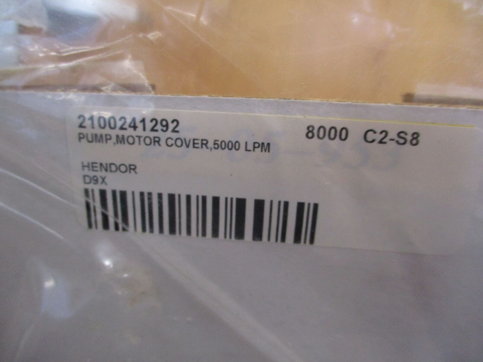 Hendor D9X Pump Motor Cover 2100241292 *No Box* New Surplus