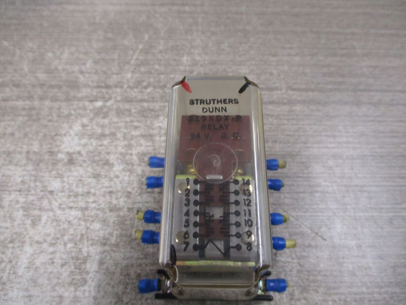 Struthers Dunn Relay 219XDX-P 24VDC Coil W/Base Used