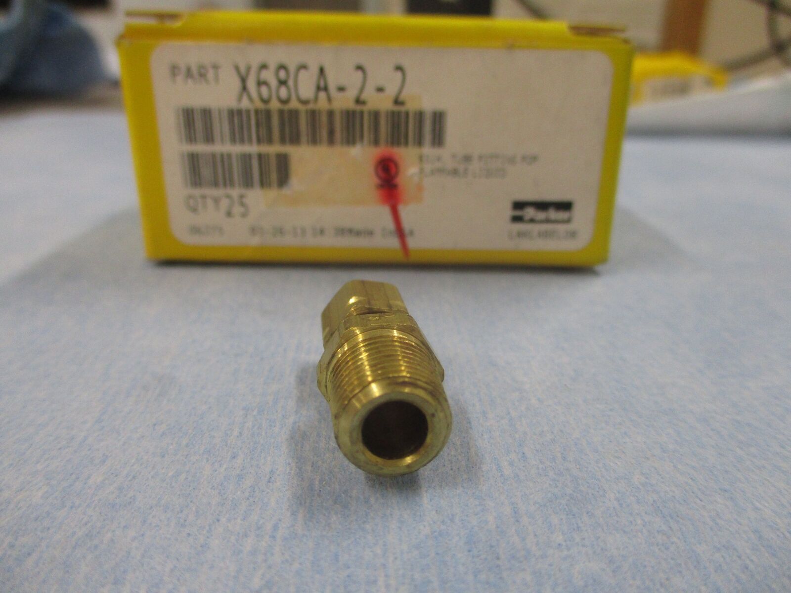 Parker Brass Compression Fitting X68CA-2-2 *Box Of 25* New Surplus