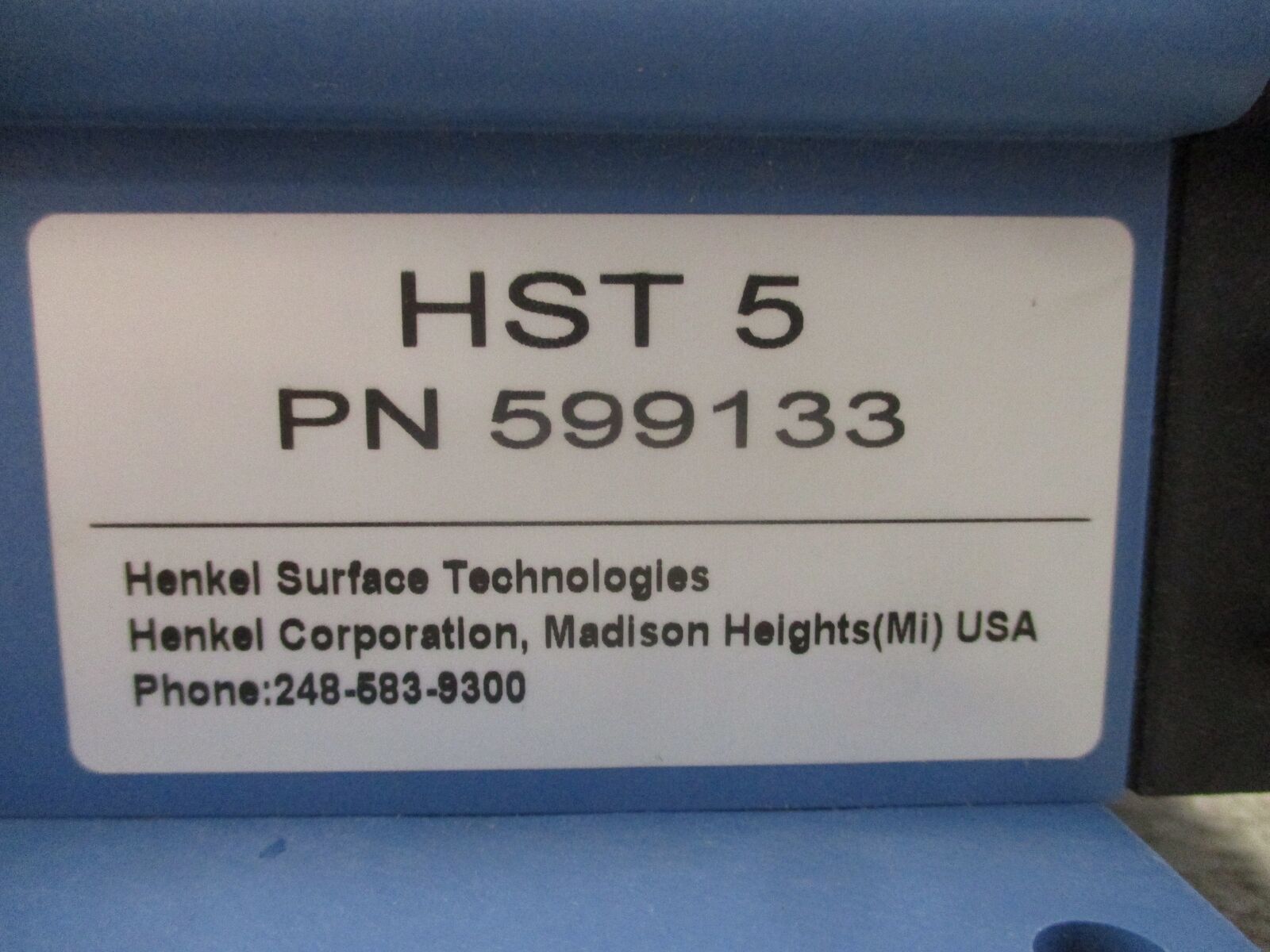 Henkel HST 5 Pump E1000160PV10PTPTPV9909022828PV999901 5GPH 145 PSI 115V 60Hz 1.