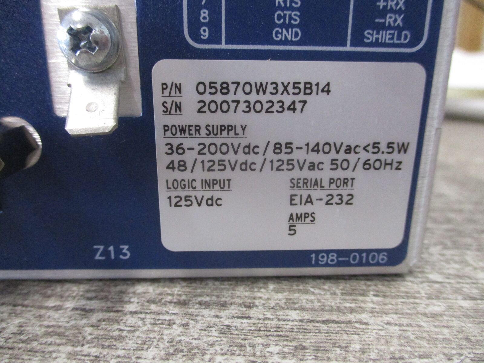SEL SEL-587 Current Differential Relay/Overcurrent Relay 05870W3X5B14 New Surplu