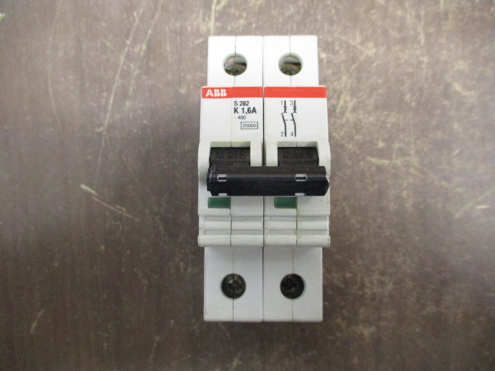 ABB Circuit Breaker S 282 K 1,6A 400V 1.6A 2P *Lot of 2* Used