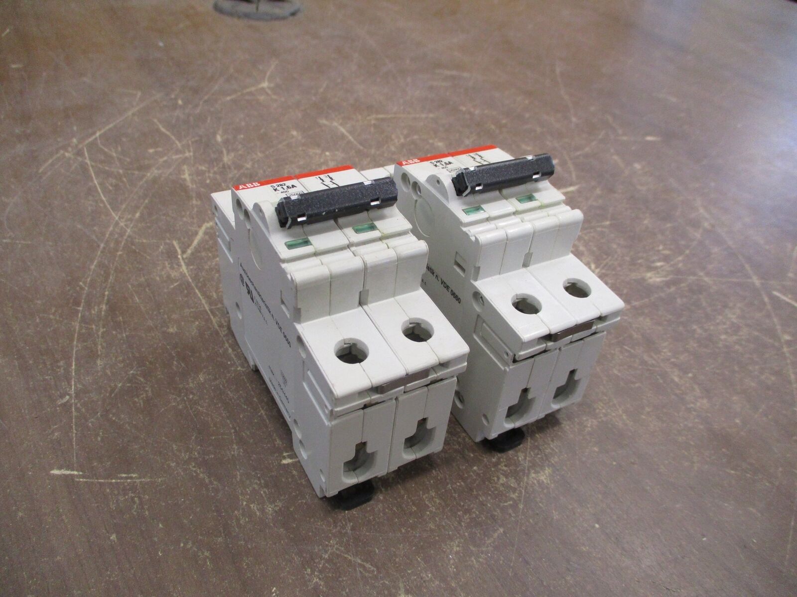 ABB Circuit Breaker S 282 K 1,6A 400V 1.6A 2P *Lot of 2* Used