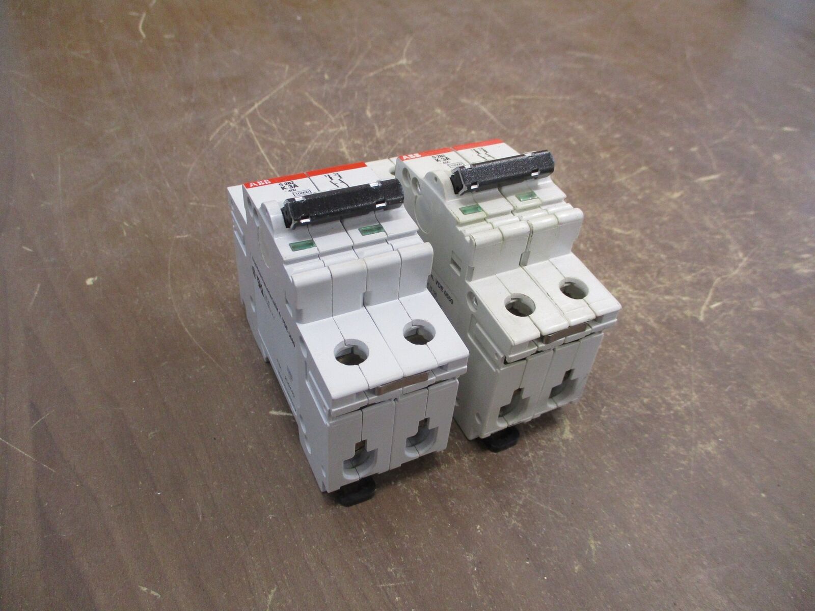 ABB Circuit Breaker S 282 K 3A 400V 3A 2P *Lot of 2* Used