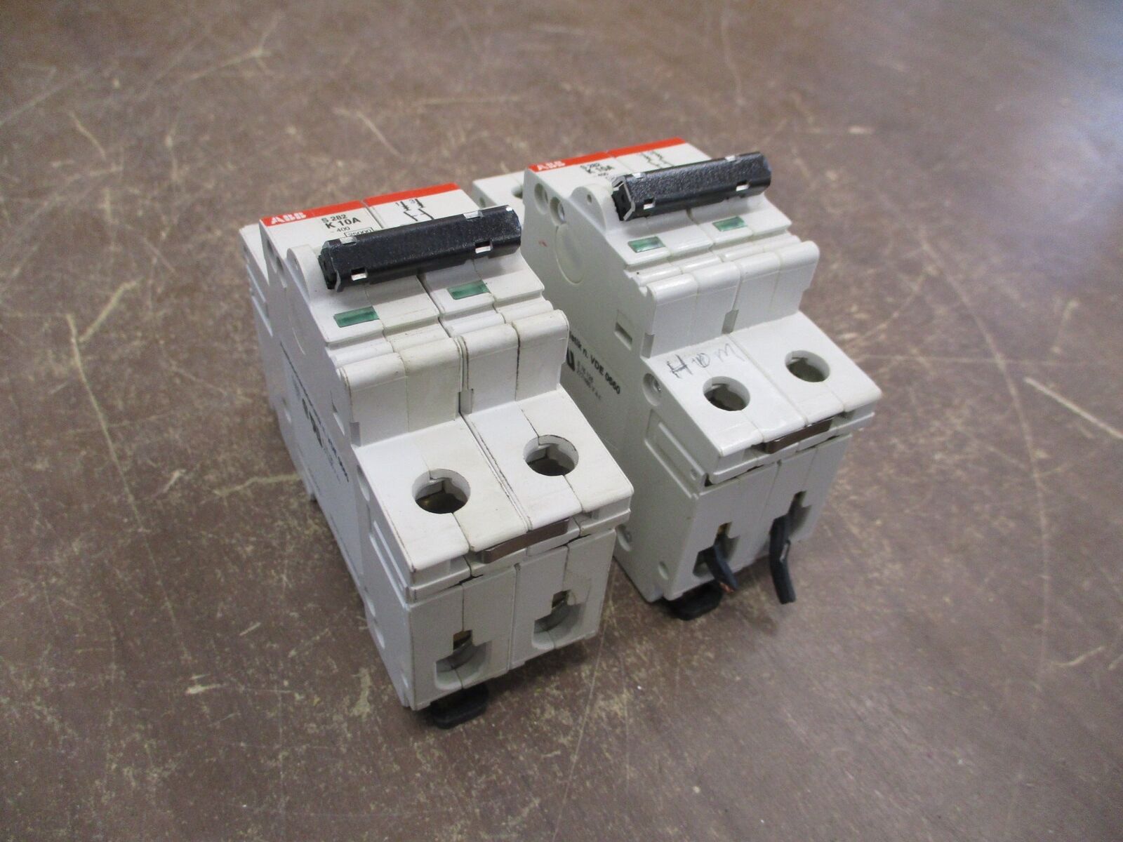 ABB Circuit Breaker S 282 K 10A 400V 10A 2P *Lot of 2* Used