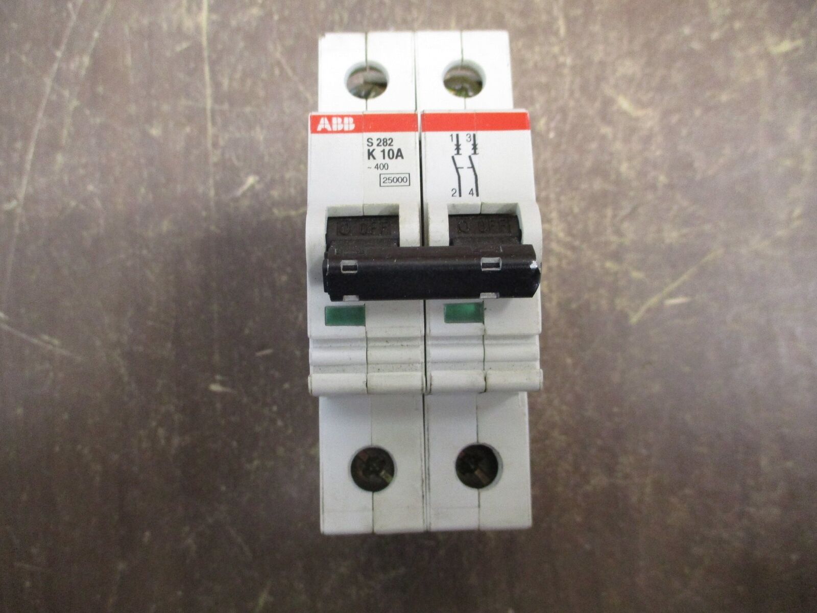 ABB Circuit Breaker S 282 K 10A 400V 10A 2P *Lot of 2* Used