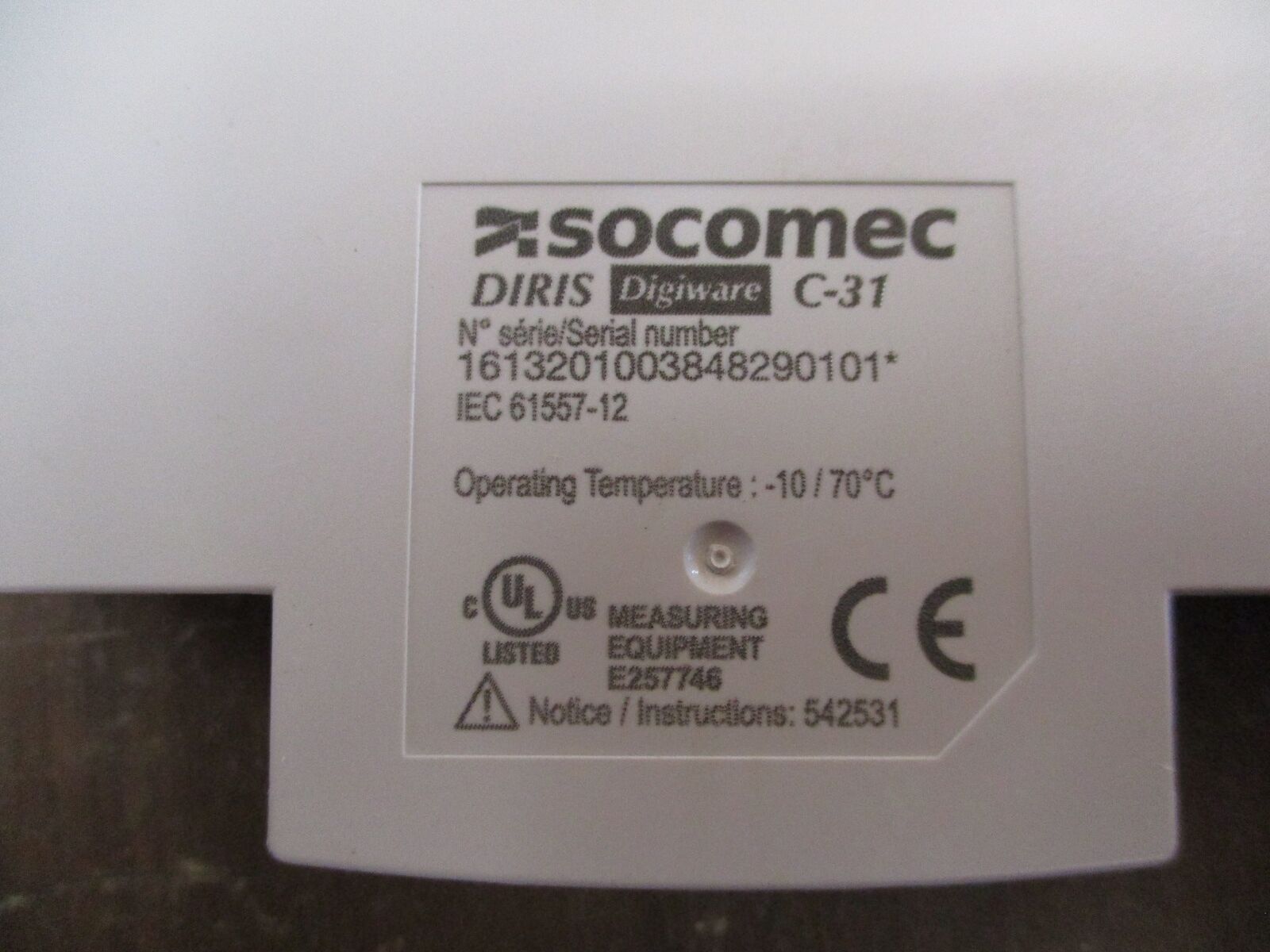 Socomec Digiware Control & Power Supply Interface DIRIS C-31 Used