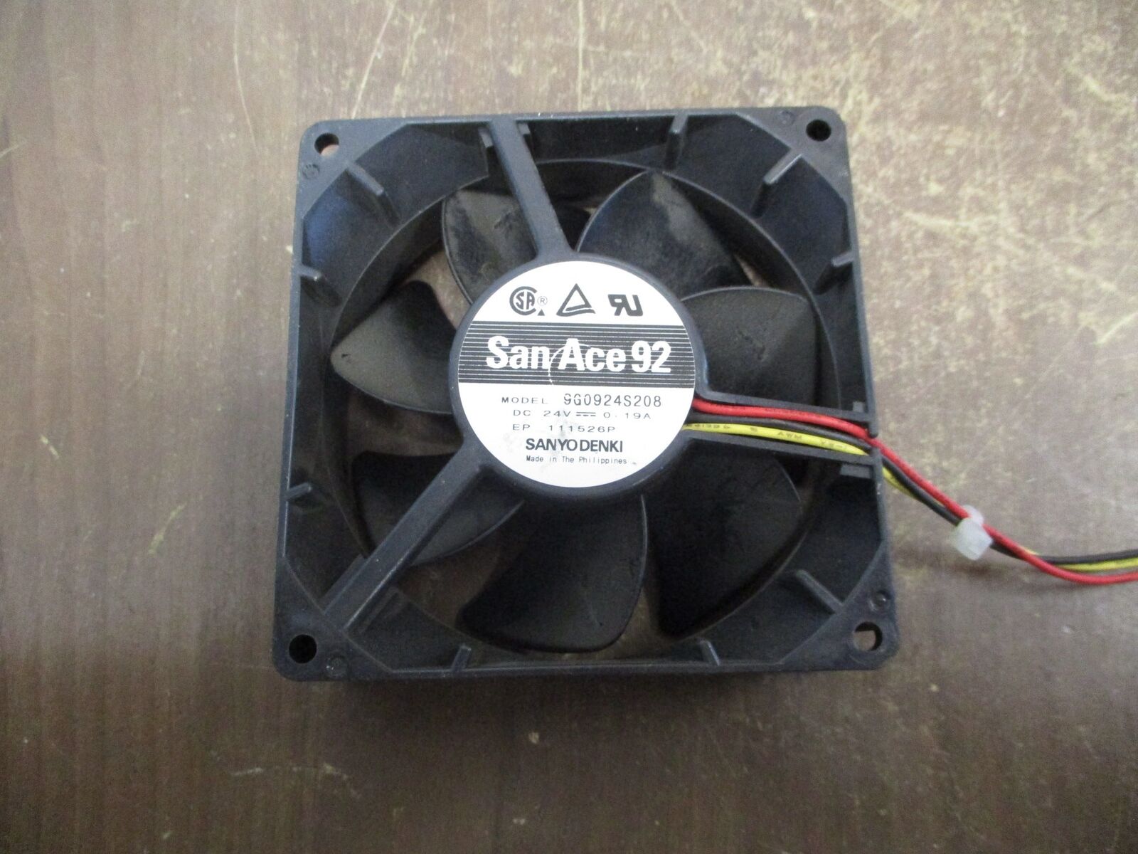 Sanyo Denki San Ace 92 Axial Fan 9G0924S208 24VDC 0.19A Used