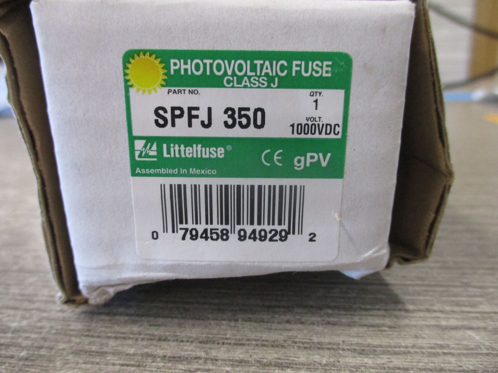 Littelfuse Photovoltaic Fuse 1000VDC 350A New Surplus