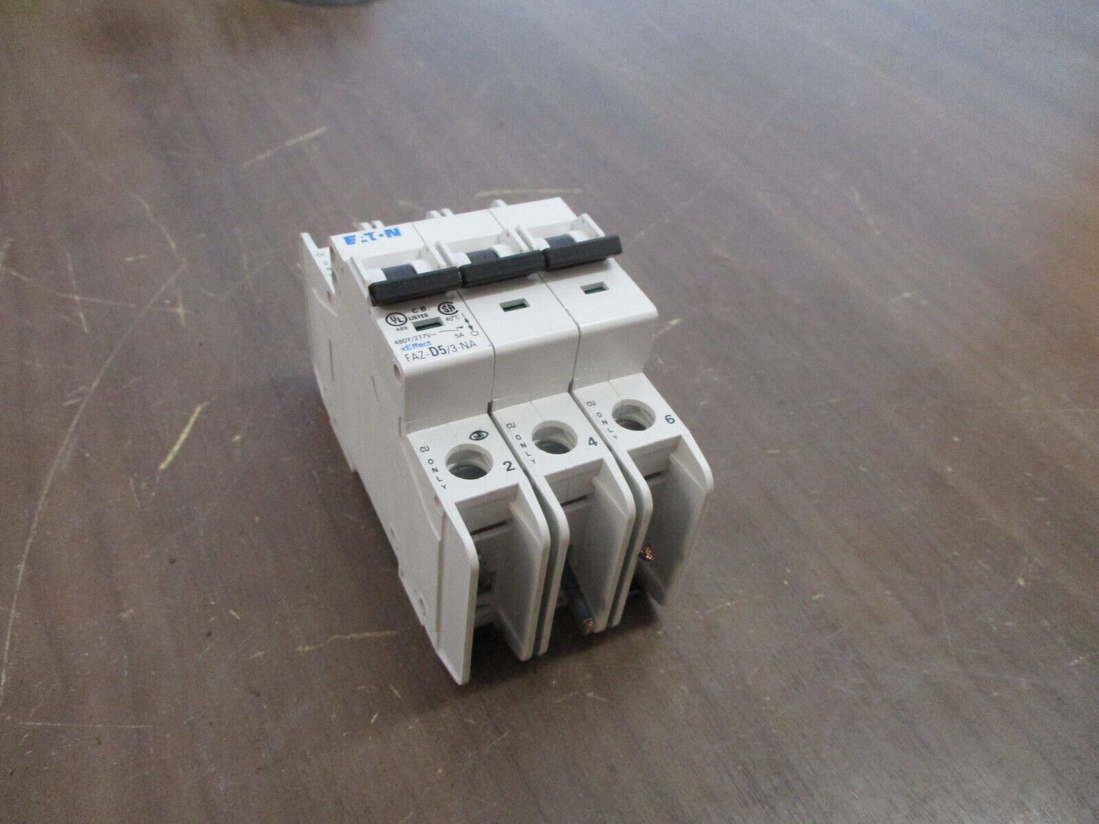 Eaton Circuit Breaker FAZ-D5 / 3-NA 5A 480Y/277V 3P Used