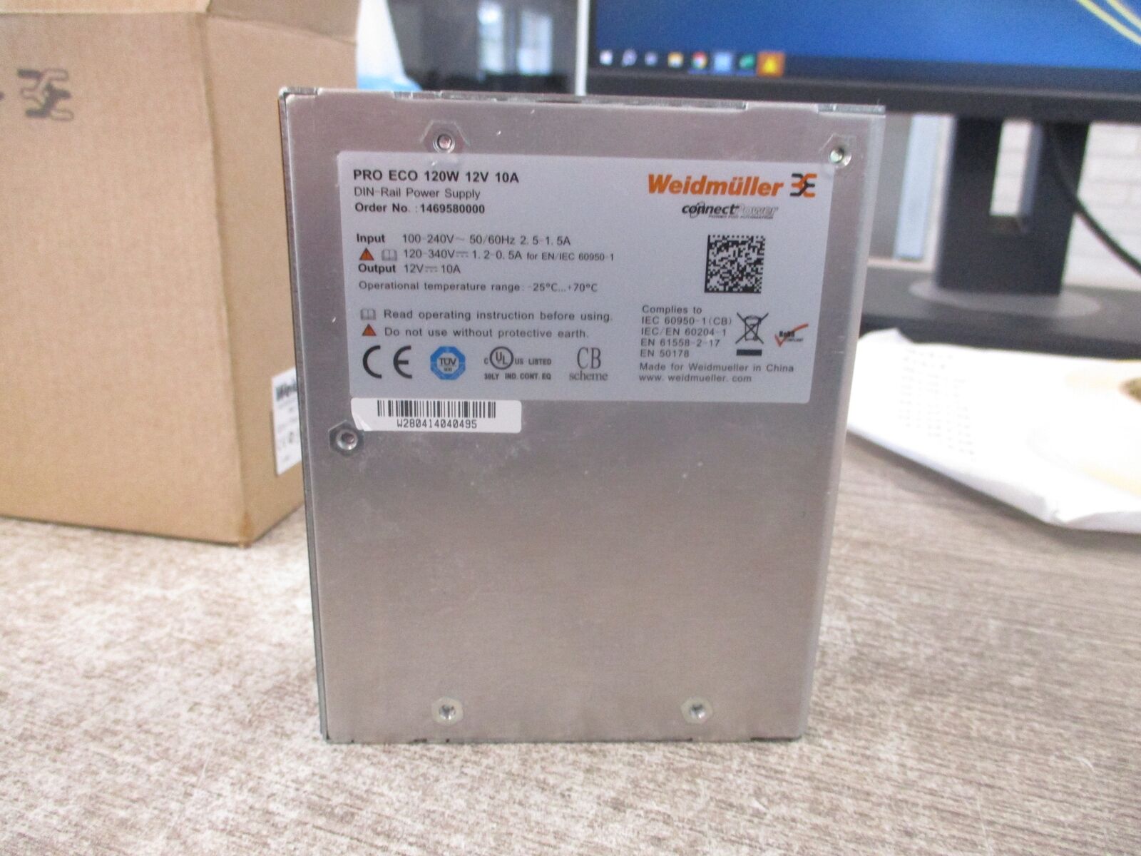 Weidmuller Power Supply 1469580000 120W 12V 10A New Surplus
