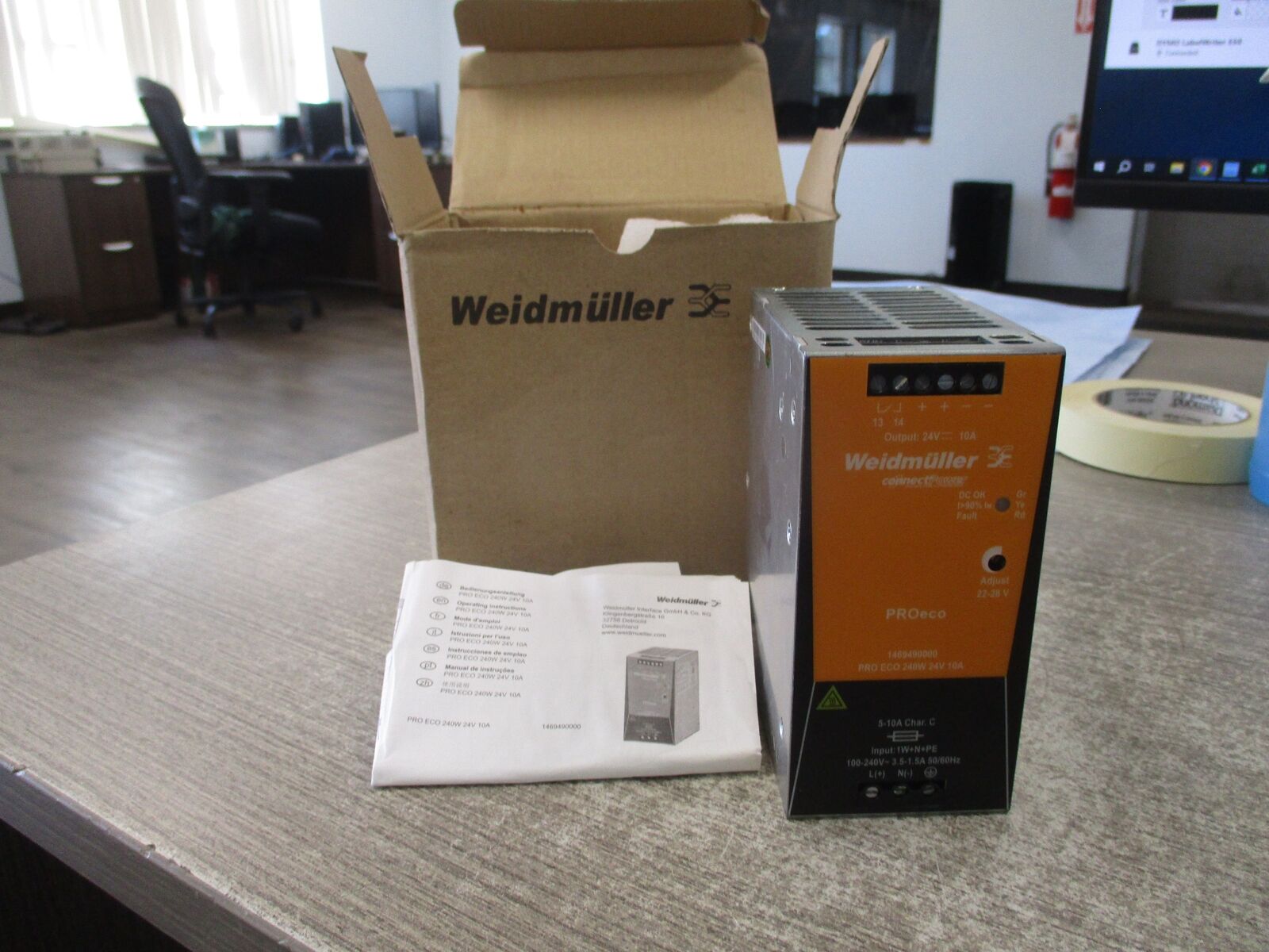 Weidmuller Power Supply 1469490000 240W 24V 10A New Surplus
