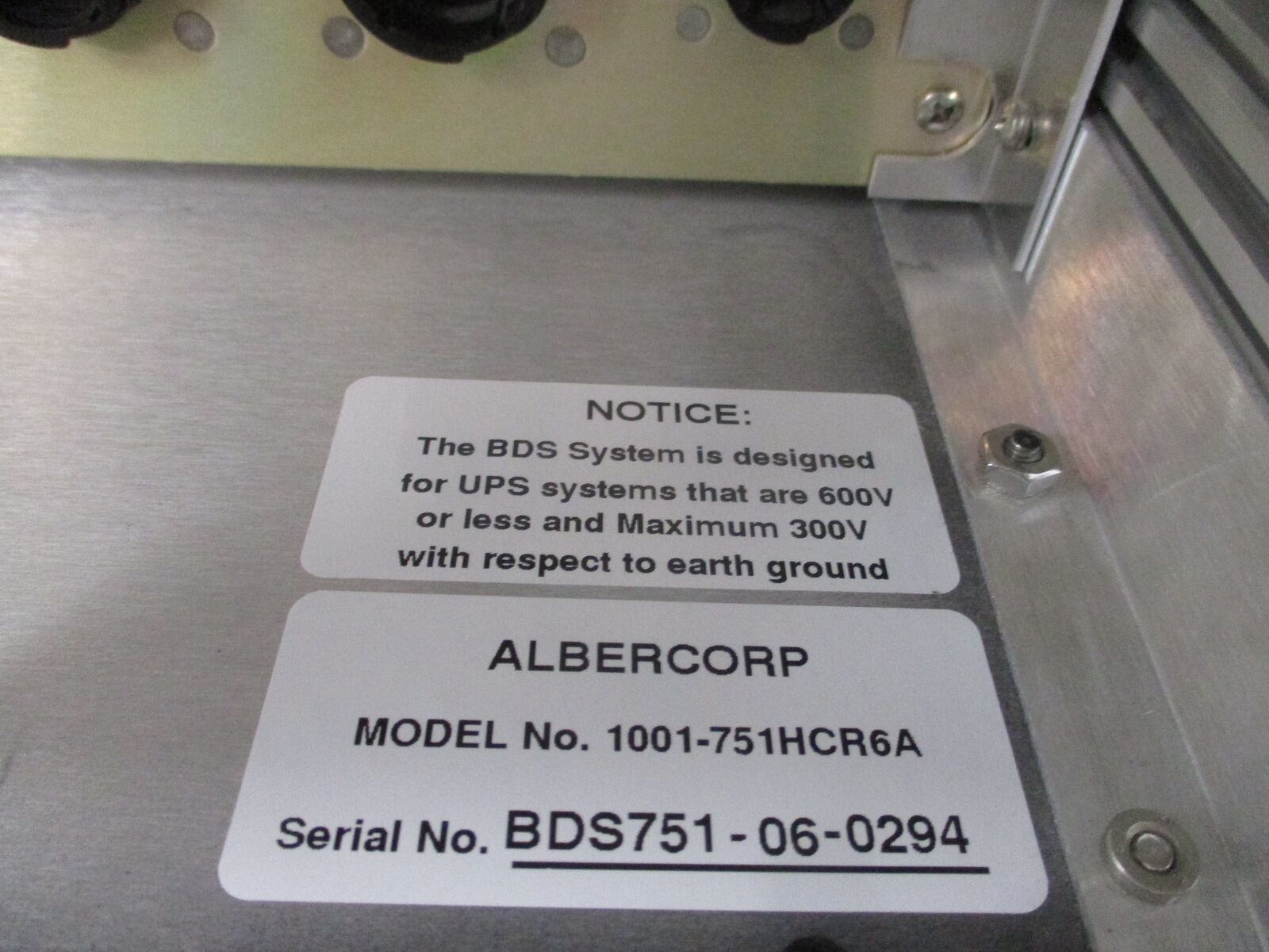 Alber BDS-40 Battery Diagnostic System Unit 1001-751HCR6A Used