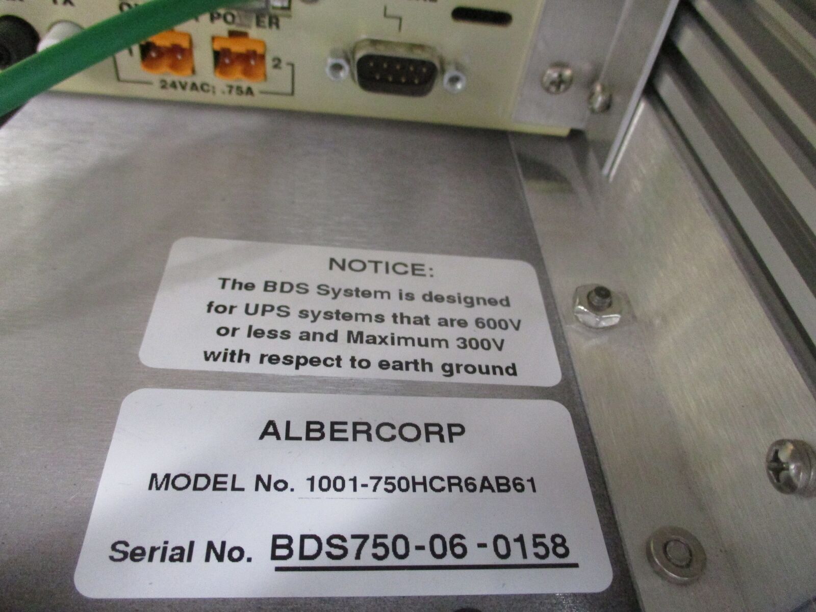Alber BDS-40 Battery Diagnostic System Base Unit 1001-750HCR6AB61 Used