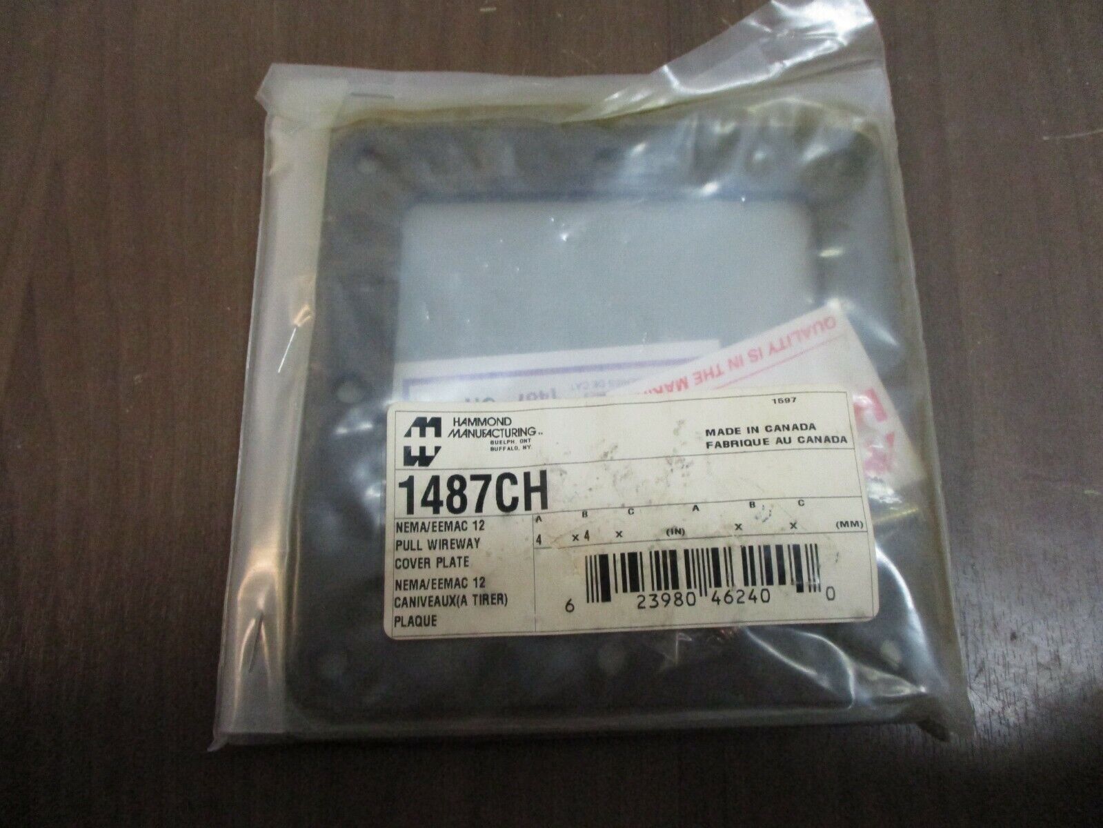 Hammond Pull Wireway Cover Plate 1487CH Nema/EEMAC 12 New Surplus