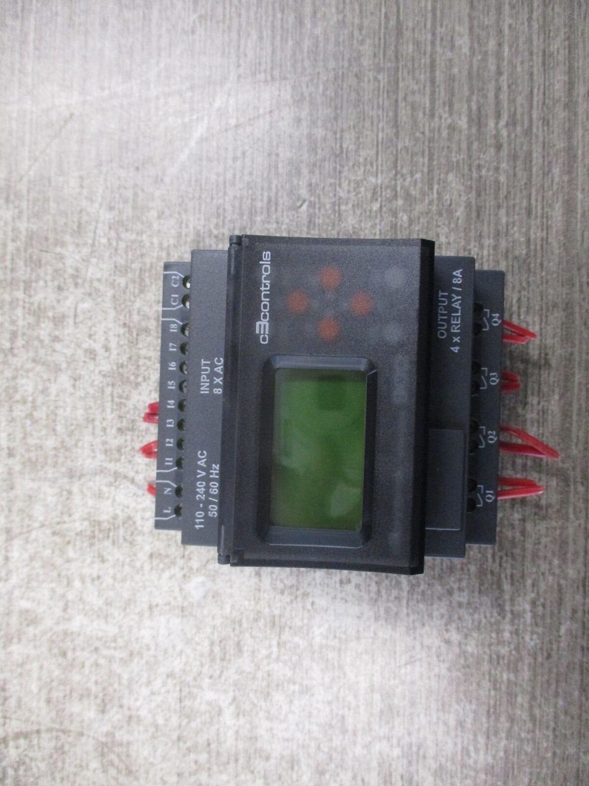 C3 Controls Smart Programmable Relay 900-SBA8I4OM 110-240VAC Used