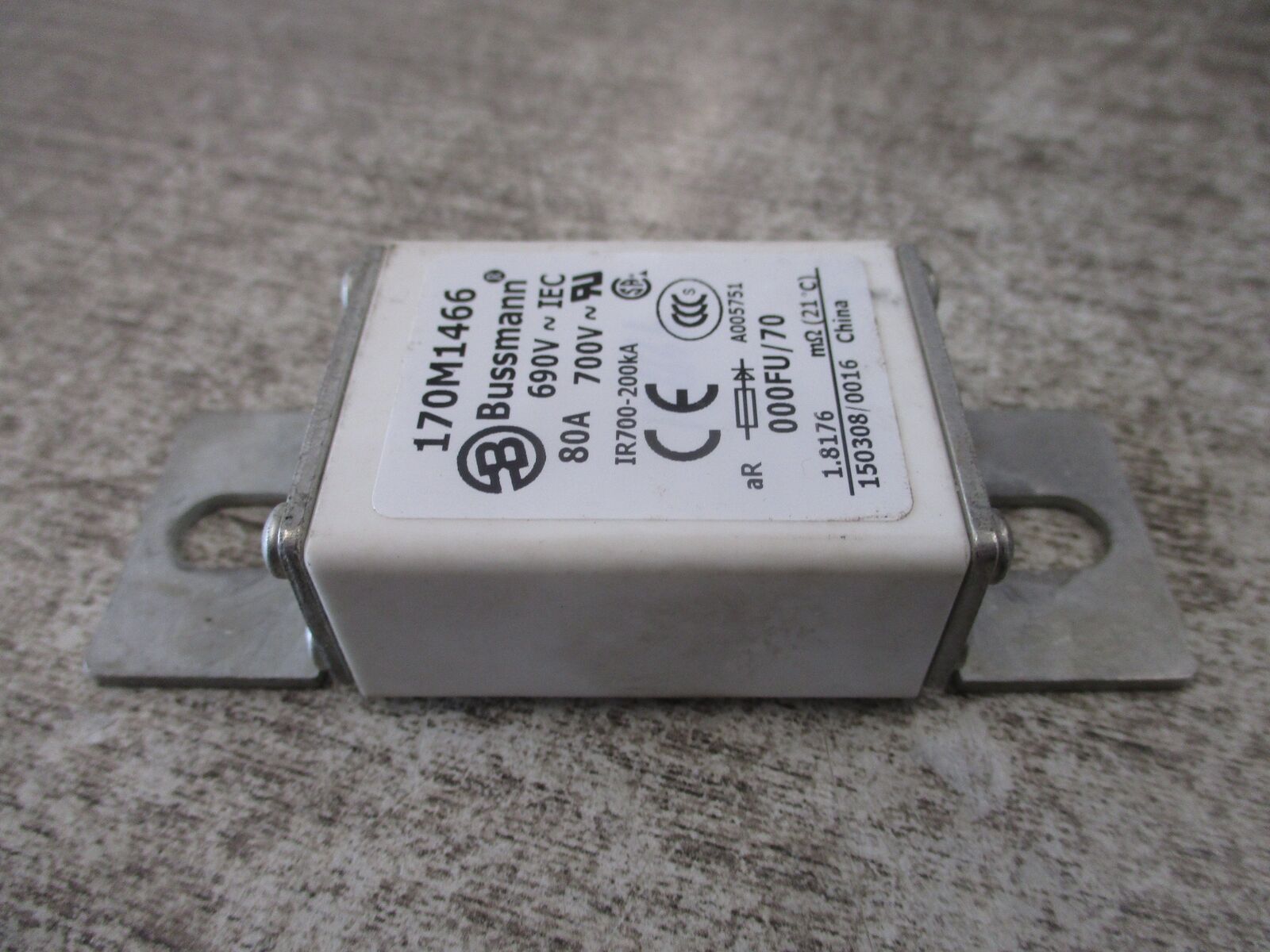 Bussmann Fuse 170M1466 80A 700V Used