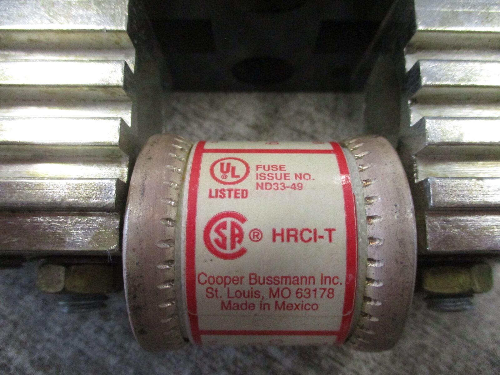 Buss Fuseholder W/Fuse T60400-1C 400A 600V 1P W/JJS-400 Fuse Used