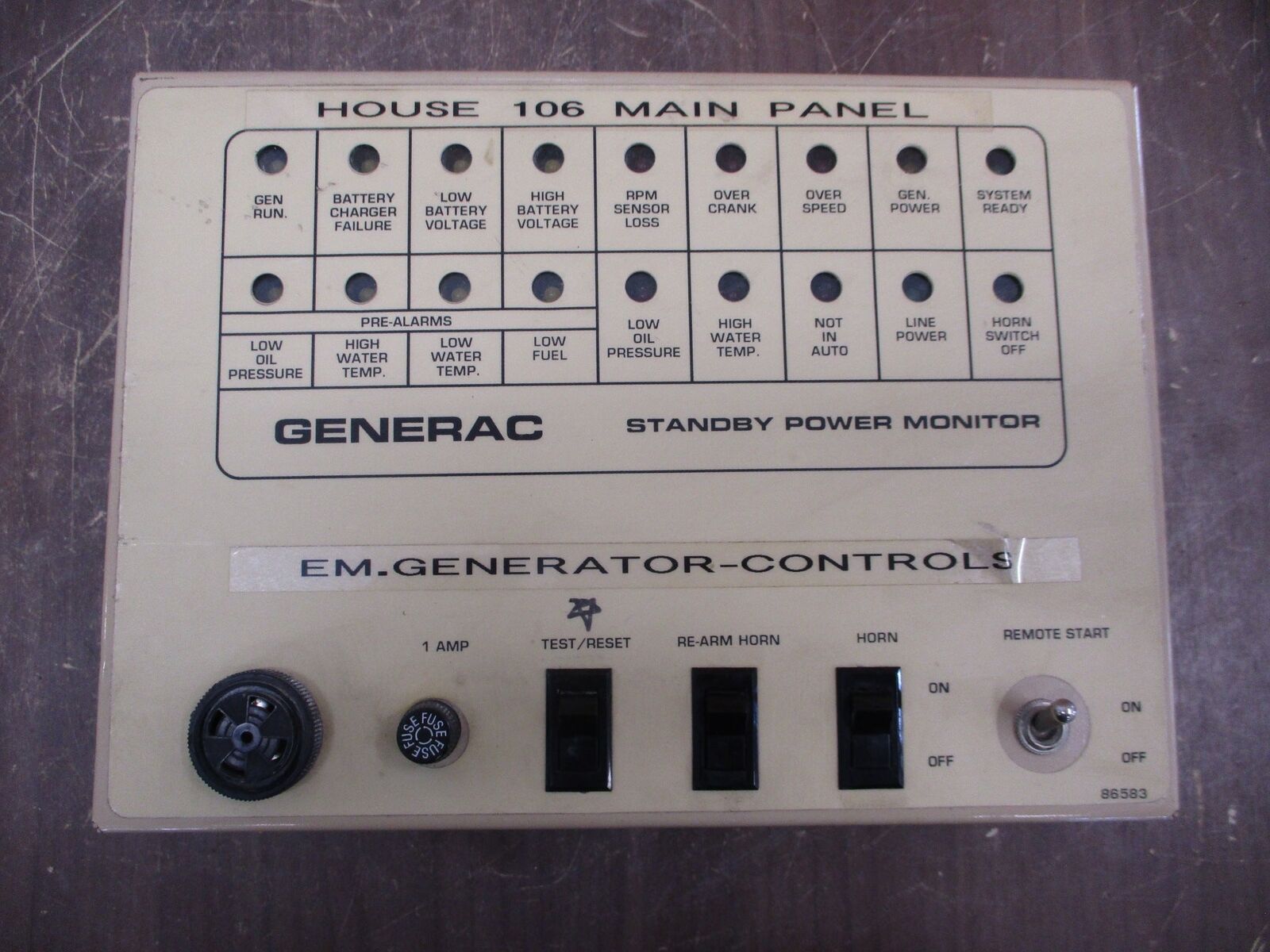 Generac Standby Power Monitor 86583 Used