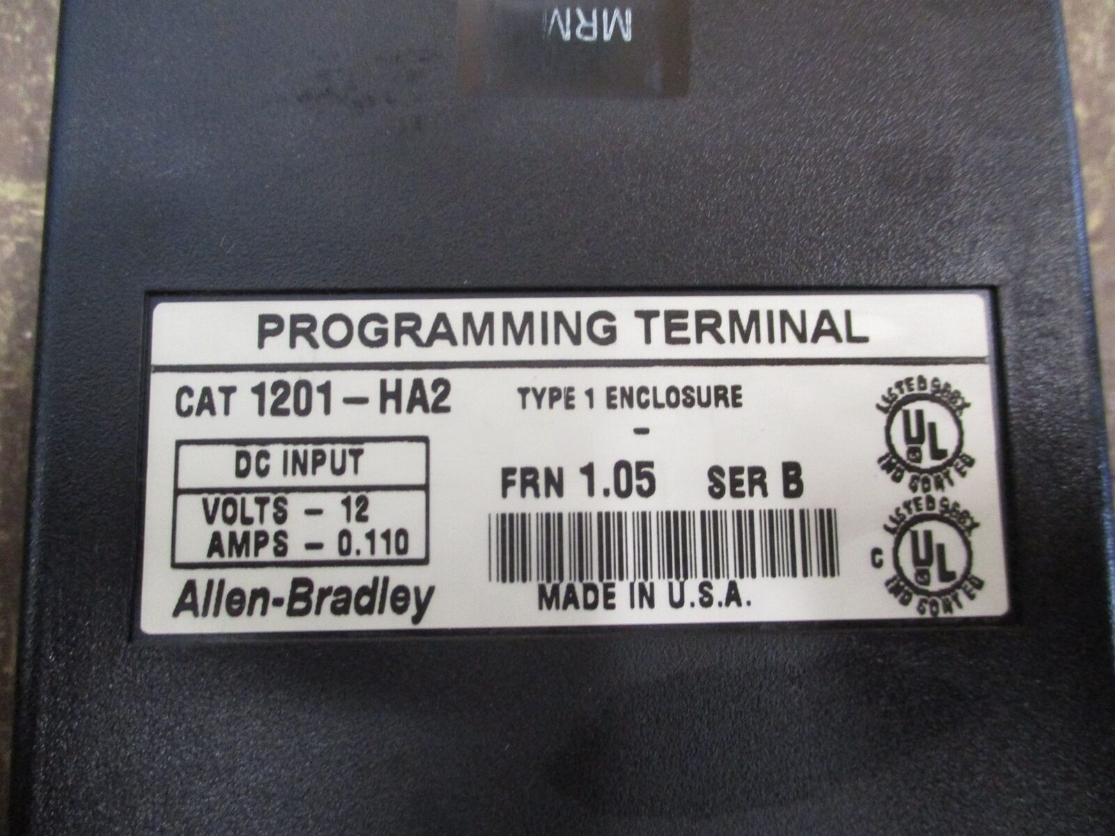 Allen-Bradley Programming Terminal Keypad 1201-HA2 Ser. B FRN 1.05 12V 0.110A Us