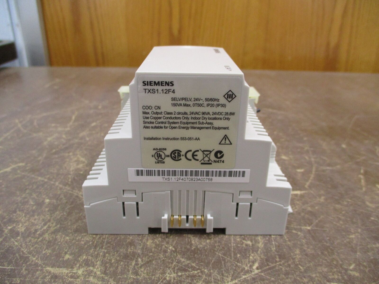Siemens Power Supply TXS1.12F4 24VAC 50/60Hz Used