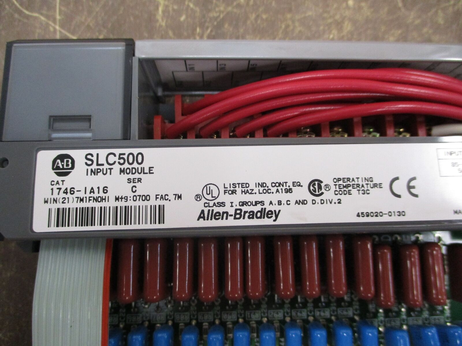 Allen-Bradley SLC500 Input Module 1746-IA16 85-132VAC 50/60Hz Ser. C Used